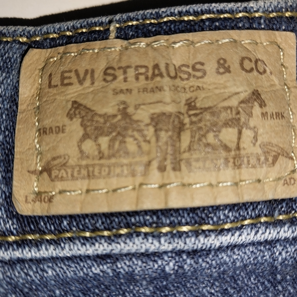 Levis 515 Boot Cut   Western  Straight Leg  Blue Denim Jeans Women's 12 P. - Picture 3 of 11